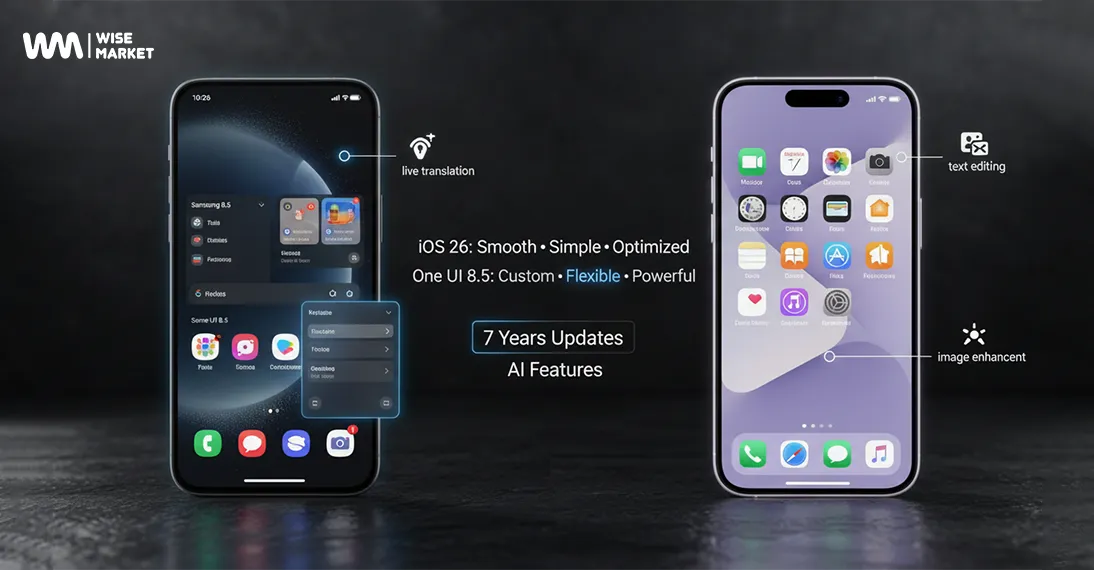Software and User Experience: iOS 26 against One UI 8.5