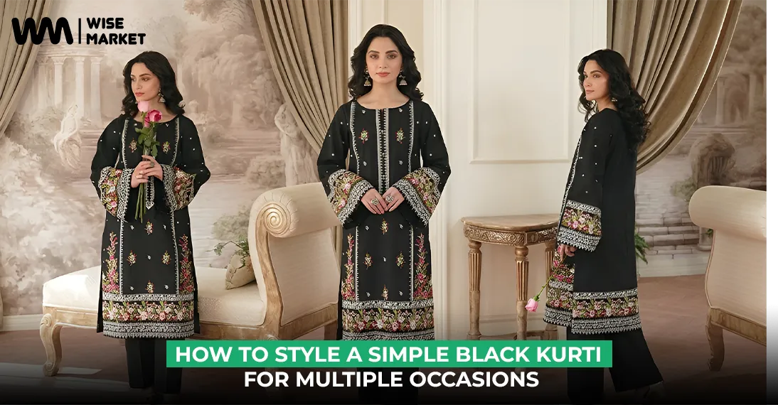How to Style a Simple Black Kurti for Multiple Occasions