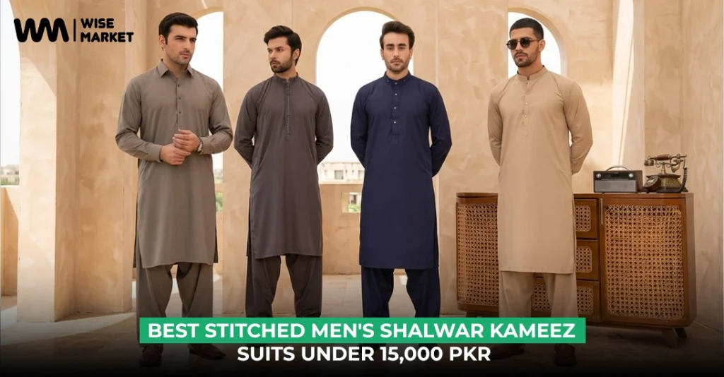 Best Stitched Men's Shalwar Kameez Suits Under 15,000 PKR