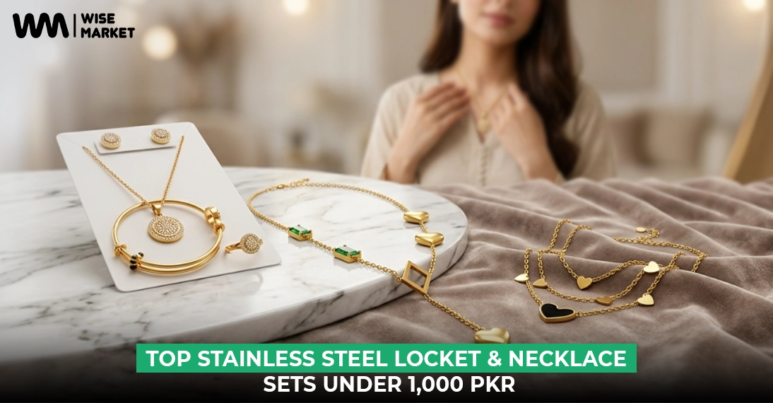 Top Stainless Steel Locket & Necklace Sets Under 1,000 PKR